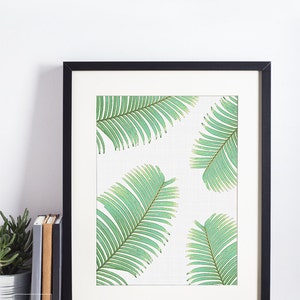 Tropical Leaves Leaf Print Fern Print Printable Palm Leaf - Etsy