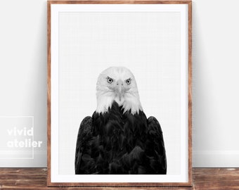 Eagle Print, Woodland Nursery Prints, Nursery Wall Art, Nursery Decor, Nursery Art, Nursery Animal Prints, Prints Wall Art, Printable Art