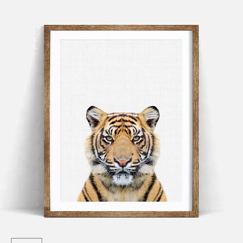 Baby Animal Nursery Wall Art Print Printable Watercolor Animal Etsy
