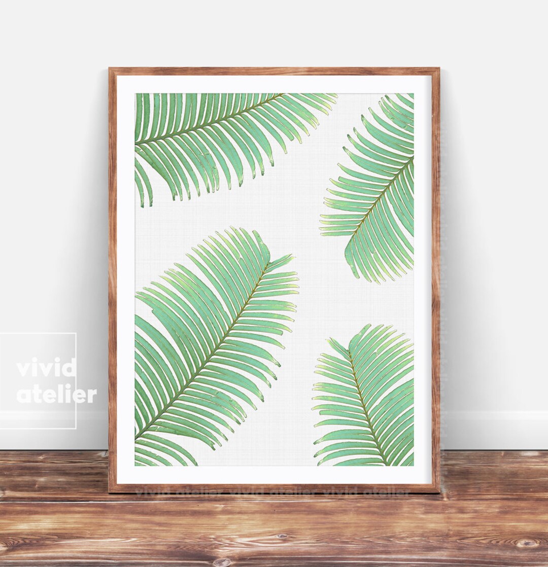 Tropical Leaves Leaf Print Fern Print Printable Palm Leaf - Etsy