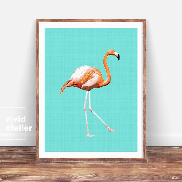 Flamingo Print, Tropical Print, Most Sold, Flamingo Poster, Tropical Nursery Decor, Tropical Bird, Flamingo Printable, Flamingo Wall Art,