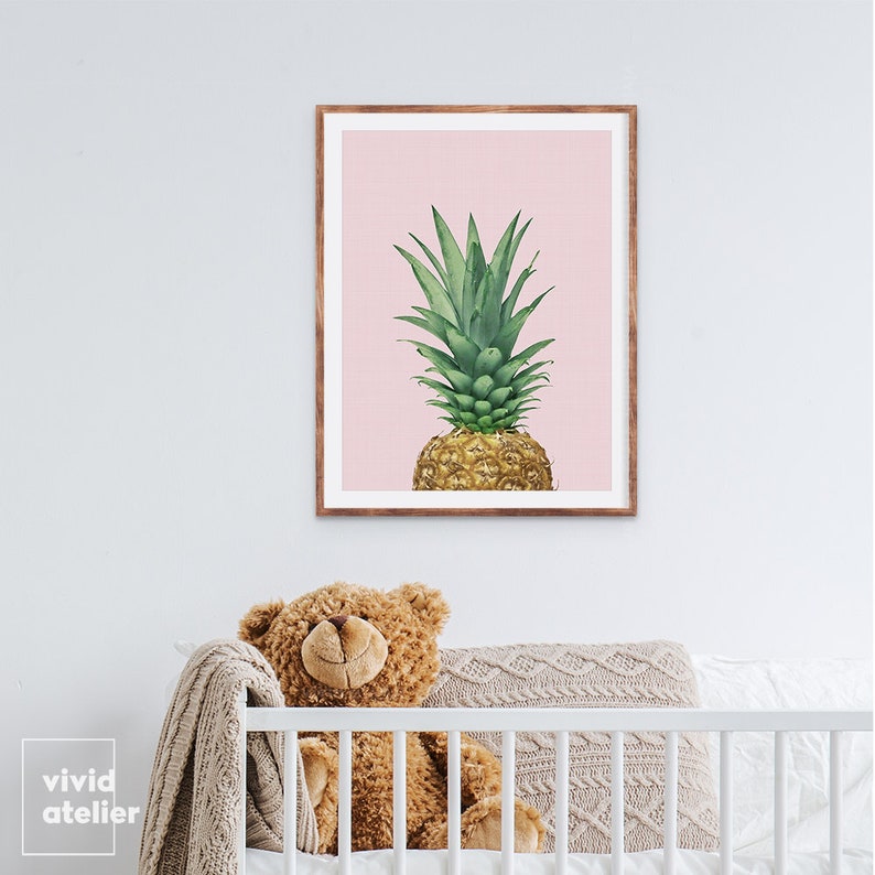 Tropical Decor, Pineapple Print, Pineapple Wall Art, Printable Art, Tropical Art, Kitchen Decor, Downloadable Prints, Tropical Print, Poster image 3