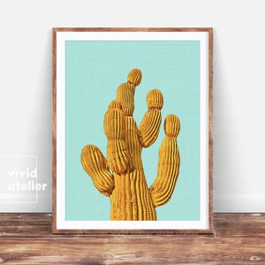 Cactus Print, Cactus Art, Wall Decor, Cactus Wall Print, Cactus Wall Art, Cactus Poster, Cactus Modern Print, Cactus Digital Print, Botanic image 1