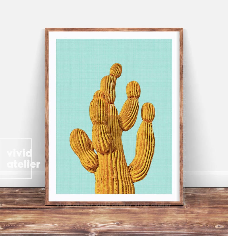 Cactus Print, Cactus Art, Wall Decor, Cactus Wall Print, Cactus Wall Art, Cactus Poster, Cactus Modern Print, Cactus Digital Print, Botanic image 1