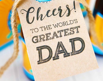 Father's Day Printable Bottle Tags