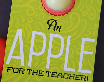 An Apple For The Teacher - EOS Lip Balm Printable Teacher Gift