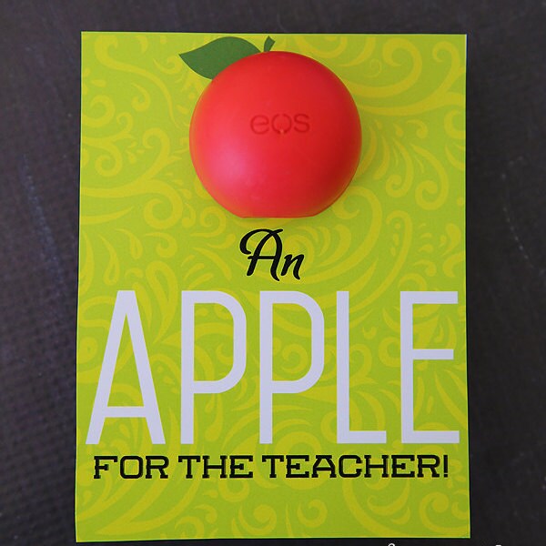 An Apple for the Teacher EOS Lip Balm Printable Teacher Gift Etsy