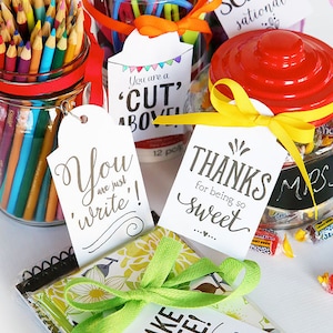 Teacher Appreciation Gift, Printable Gift Tags