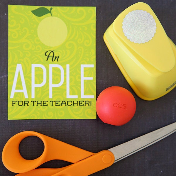 An Apple for the Teacher - EOS Lip Balm Printable Teacher Gift - Etsy
