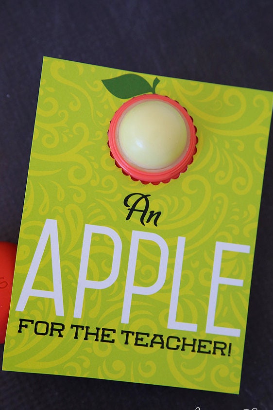 An Apple for the Teacher EOS Lip Balm Printable Teacher Gift Etsy