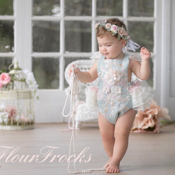 Spring Bling Romper! Baby Girl Romper