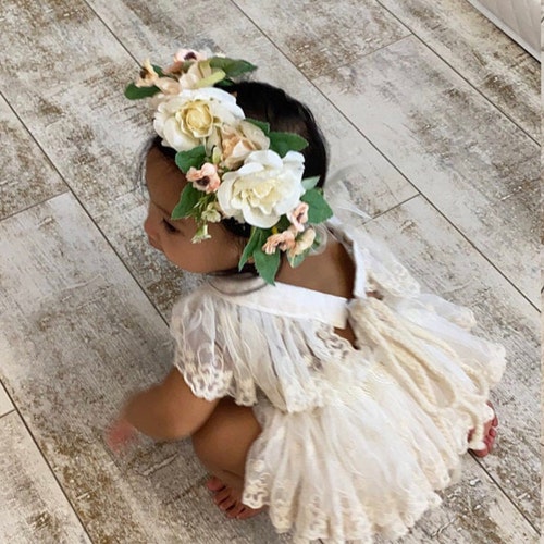 Bohemian Lace Romper Baby Girl Appliqué Romper Special Etsy