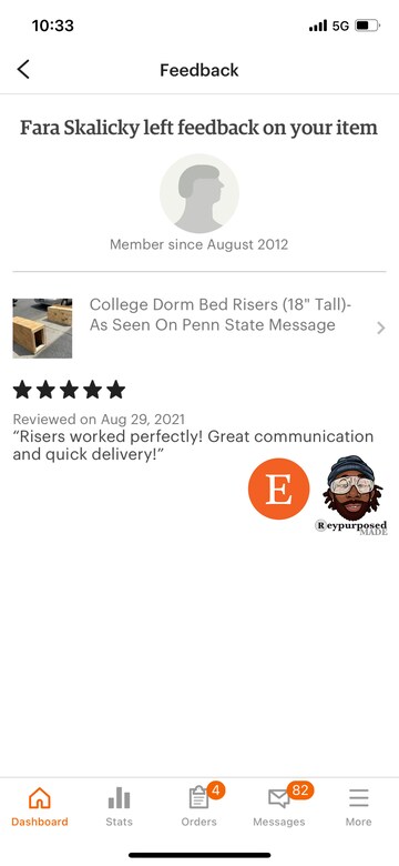College Dorm Bed Risers (18" Tall)- As Seen On Penn State Message Boards