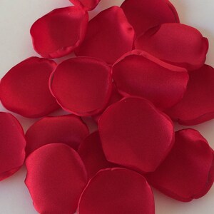 Bright red-Handmade satin fabric flower petals- wedding toss, flower girl, aisle decor, satin petals, bendy blossoms bendyblossoms