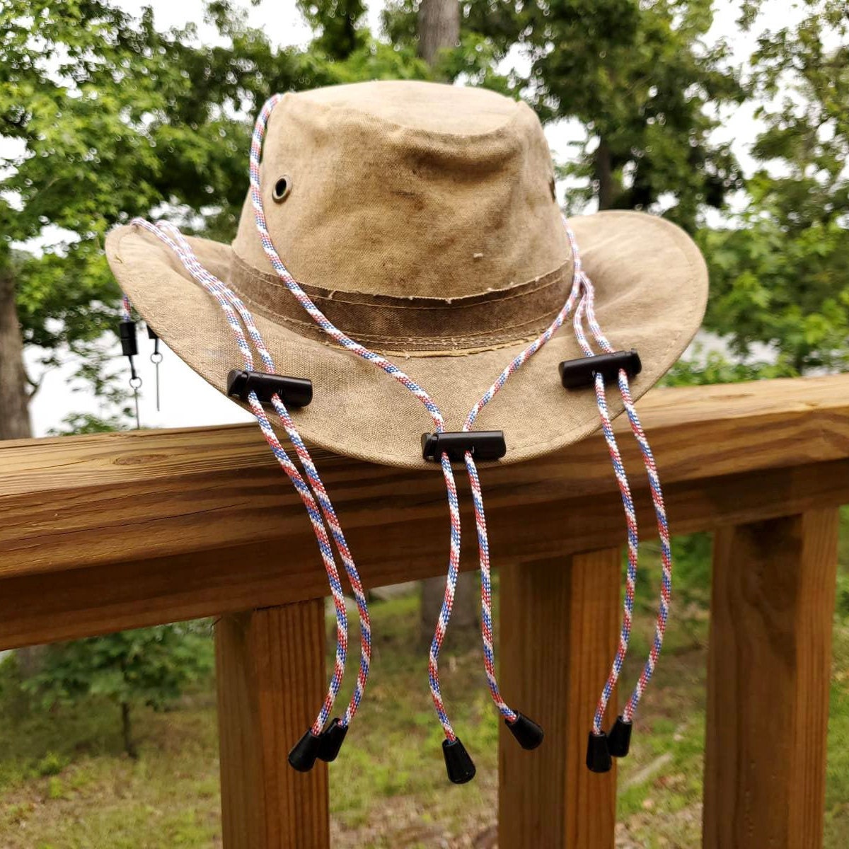 USA Stampede String With Cotter Pin, (red, White & Blue) 18 Inch Chin ...