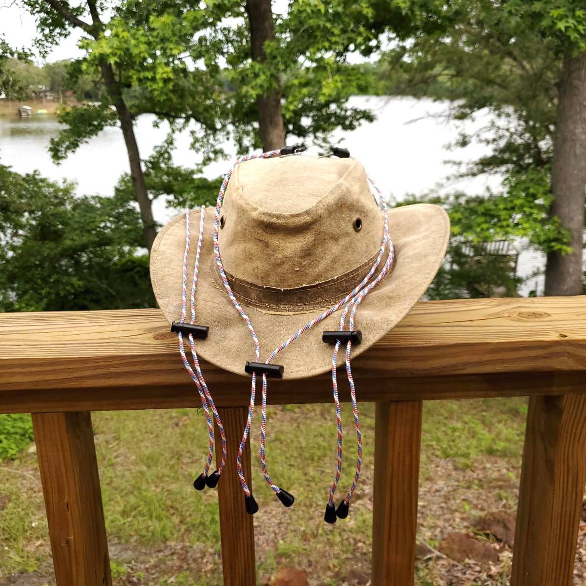 USA Stampede String With Cotter Pin, (red, White & Blue) 18 Inch Chin ...