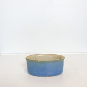 Light blue ceramic container, dish | Vintage French ceramic | Antique French pottery
