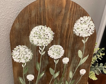 Dandelion Wishes Hand-Painted Reclaimed Wood Sign | Rustic Teal Decor