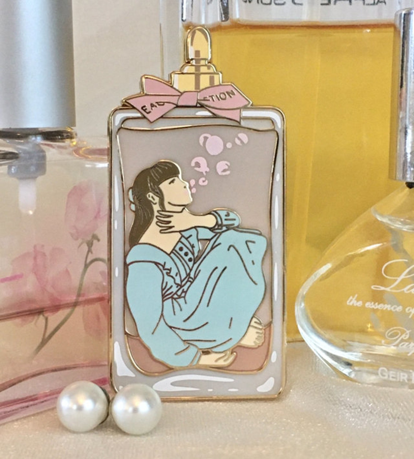 Perfume Girl Enamel Pin Kawaii Perfume Lolita Fashion Art Etsy