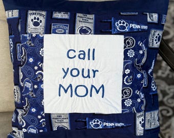 Penn State Nittany Lions call your MOM throw pillow