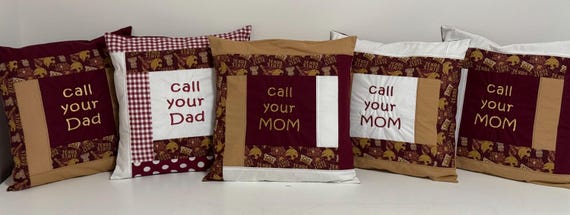 Texas State University Bobcats call your MOM DAD throw pillow