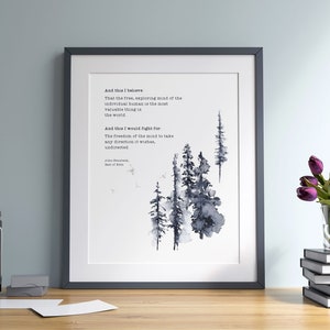 East of Eden John Steinbeck Quote Wall Art Print | Book Reader Gift | Book Lover Gift | John Steinbeck Quote Art