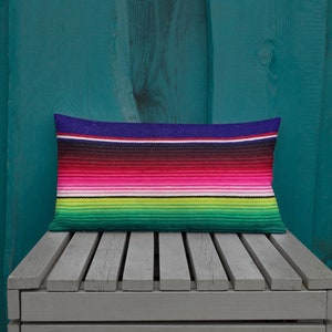 Serape of Mexico  Print Premium Pillow #1