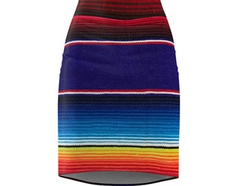 Mexico City Serape Women's Pencil Skirt