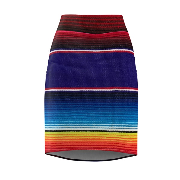 Mexico City Serape Women's Pencil Skirt