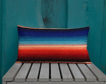 Summer Serape Print Premium Pillow