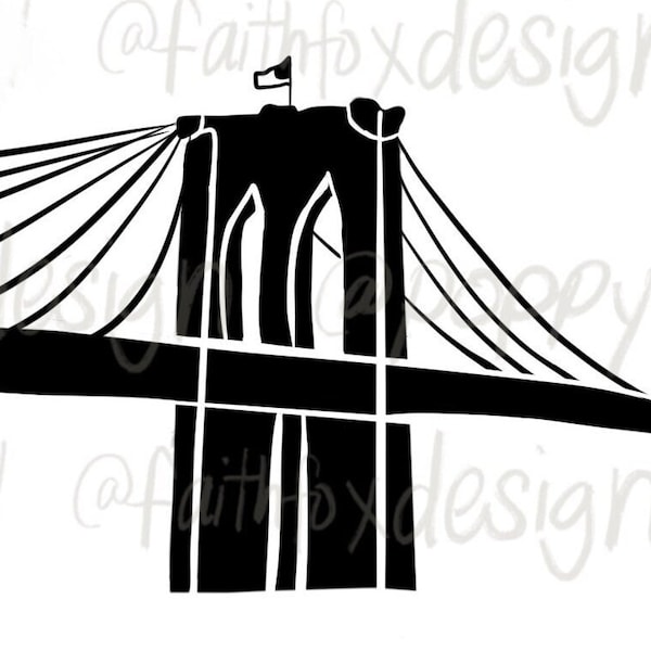Brooklyn Bridge SVG New York