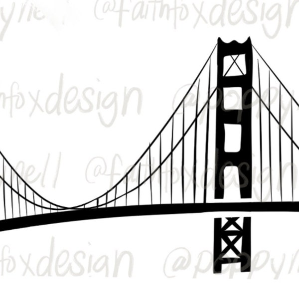 El puente Golden Gate SVG PNG San Francisco