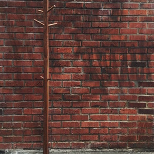 Walnut Mid Century Standing Coat Rack image 2