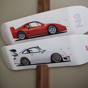 Solid wood skate deck art display image 3