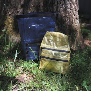 Dyneema roll top double zip dry bag (square bottom)