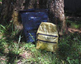 Dyneema roll top double zip dry bag (square bottom)