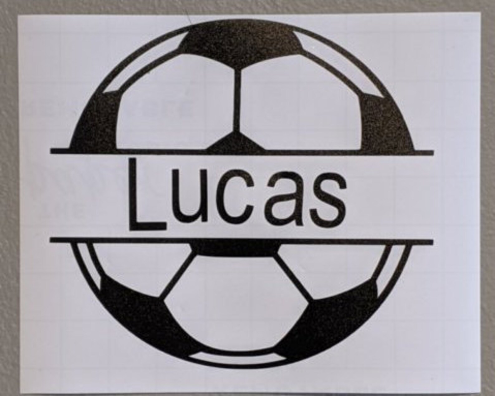 Soccer ball with name Personalize Sports Decal Sticker Label Etsy