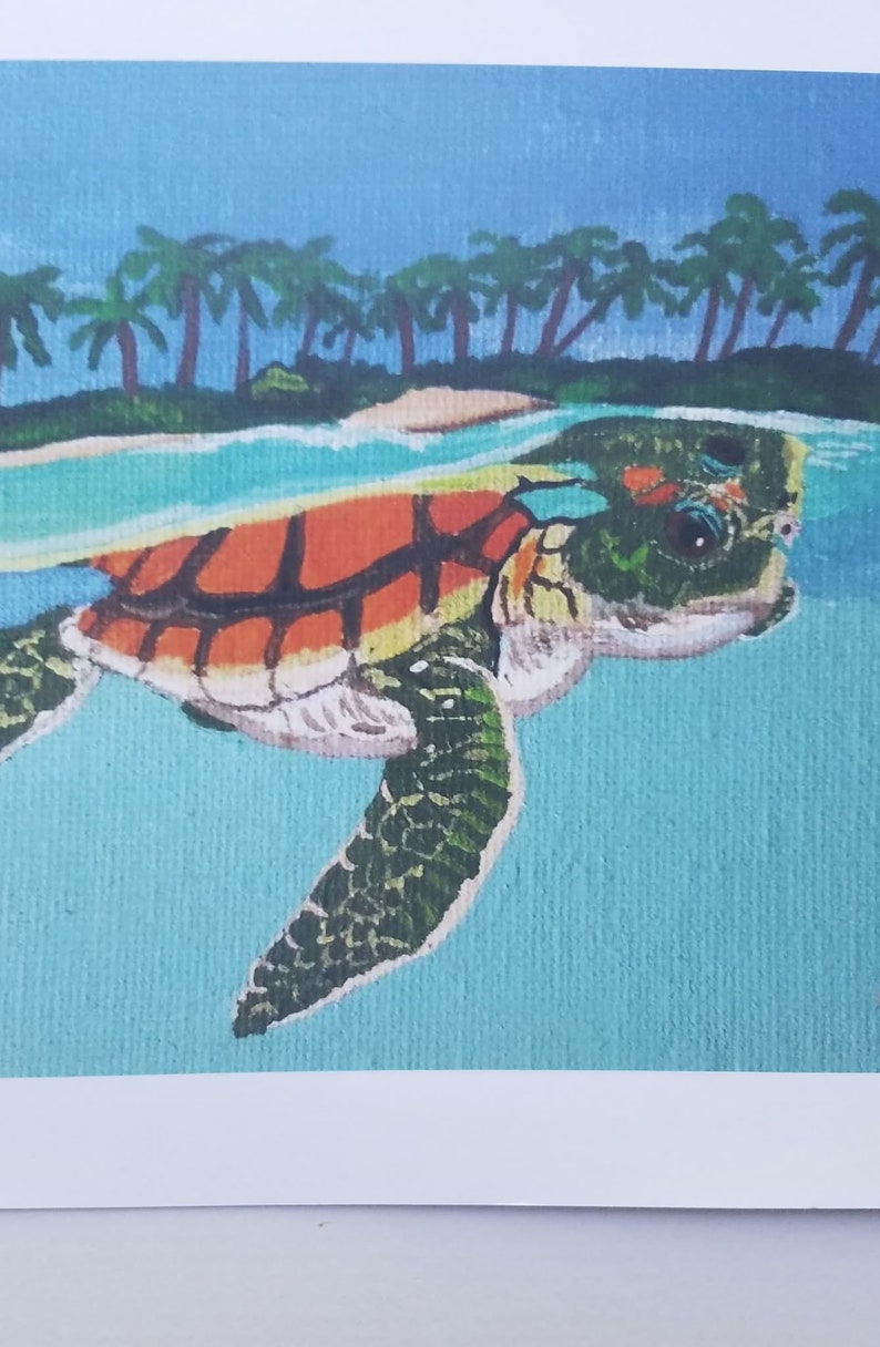 Baby Sea Turtle Print Sea Turtle Wall Art Baby Sea Turtle Etsy