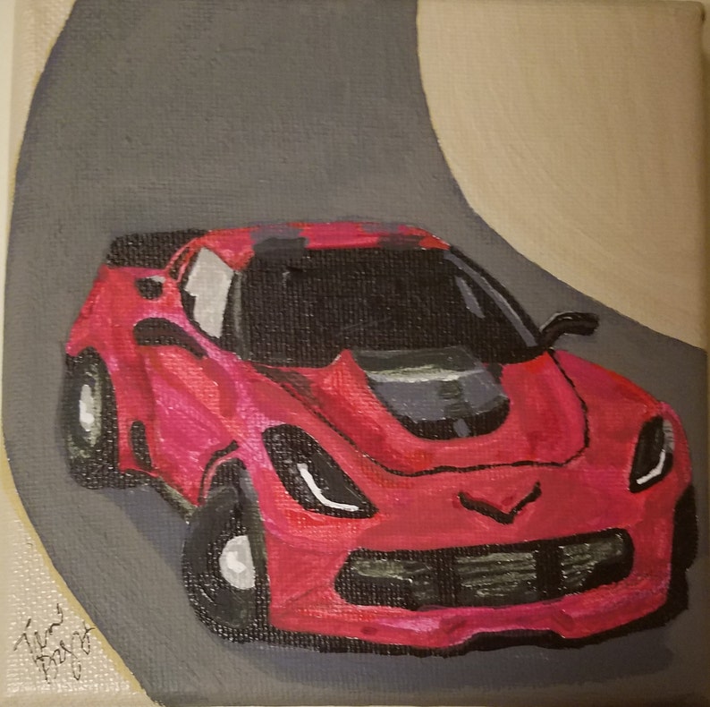 Hand Painted Classic Car on Canvas Gift for Gear Heads Gift Etsy
