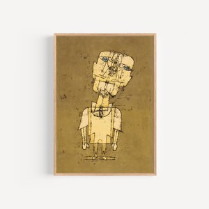 Ghost of a Genius |  Vintage Art Print by Paul Klee |  Self Portrait  |  Printable Masterpiece | Modern Abstract | Home Decor Print
