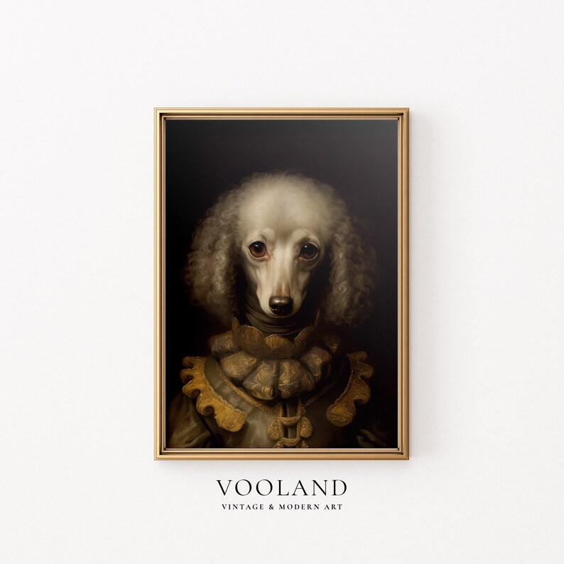 Vintage Poodle Poster, Art Poster Print, Home Decor, Animal Lover Gift ...