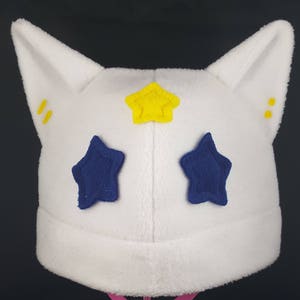 White Moon Kitty Cat Hat