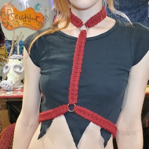 Red Crochet Harness