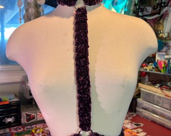 Dark Purple Velvet T Harness
