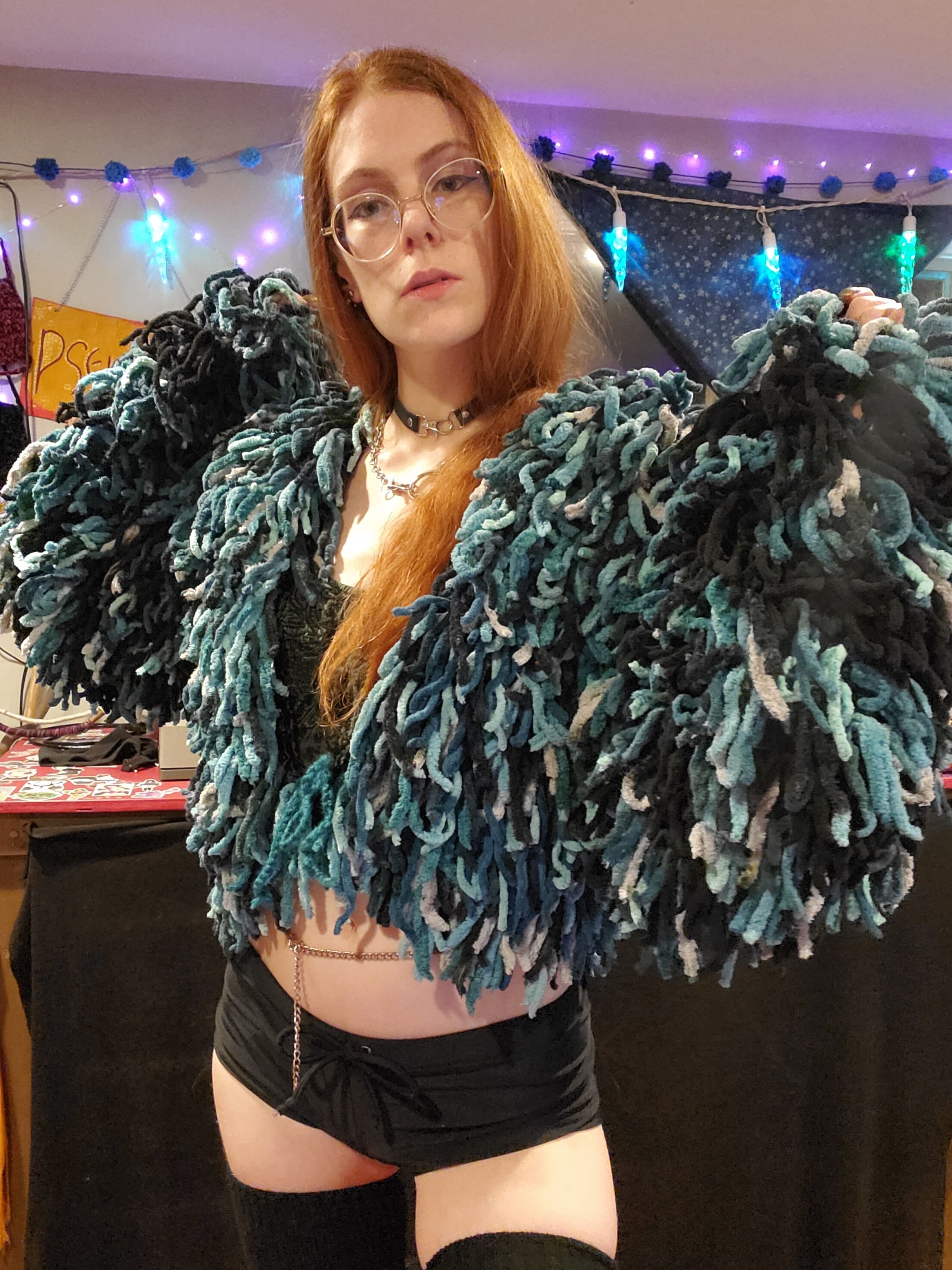 Yarn fringe jacket sale