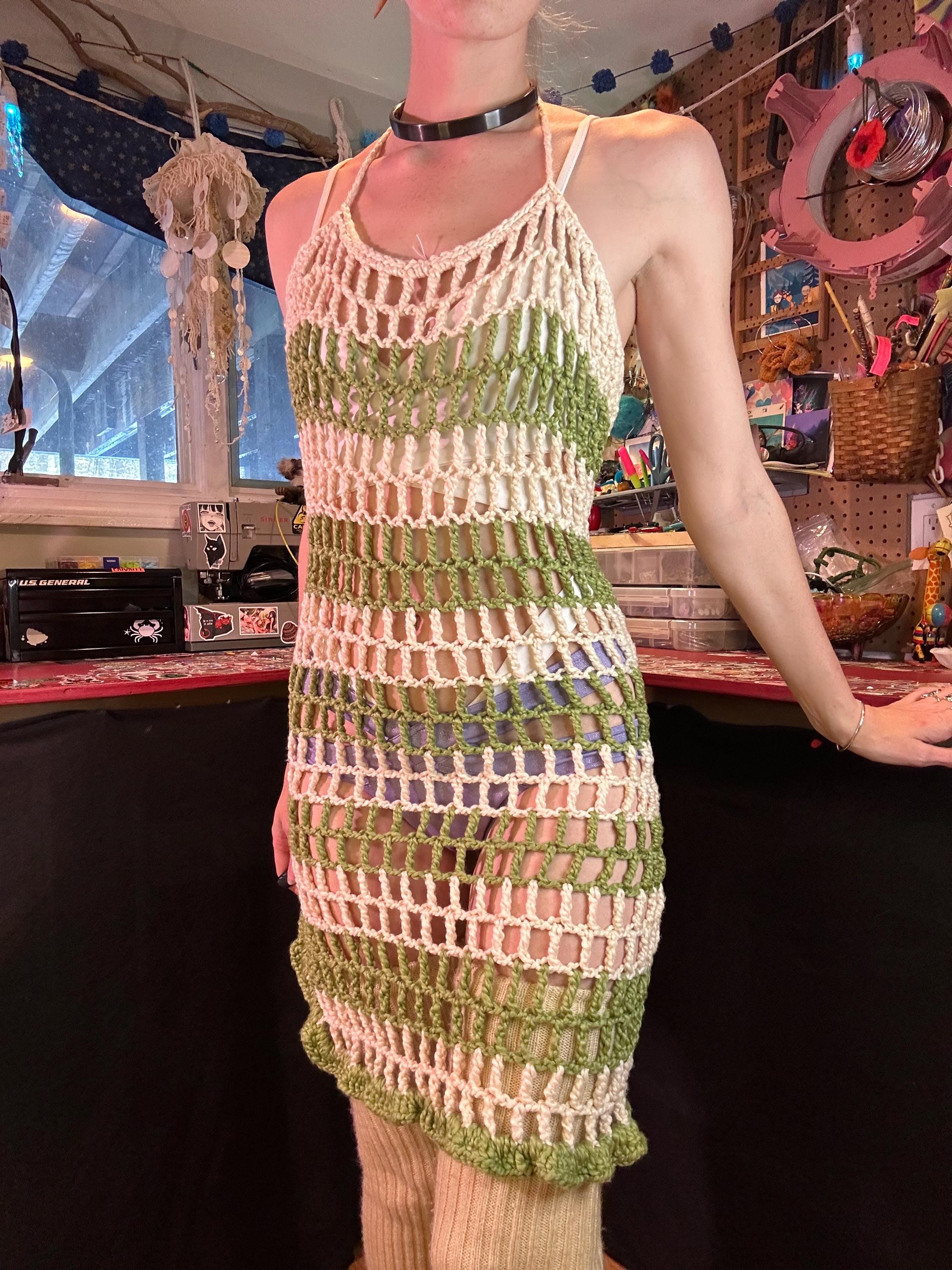 Green Fishnet Dress - Etsy Green Fishnet Dress - Etsy