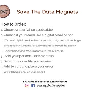 Holzscheibe Save The Date Magnete Save-The-Date Holz Save The Date Magnete Rustikale Save the Date Magnete Holzmagnet Save The Date Bild 5