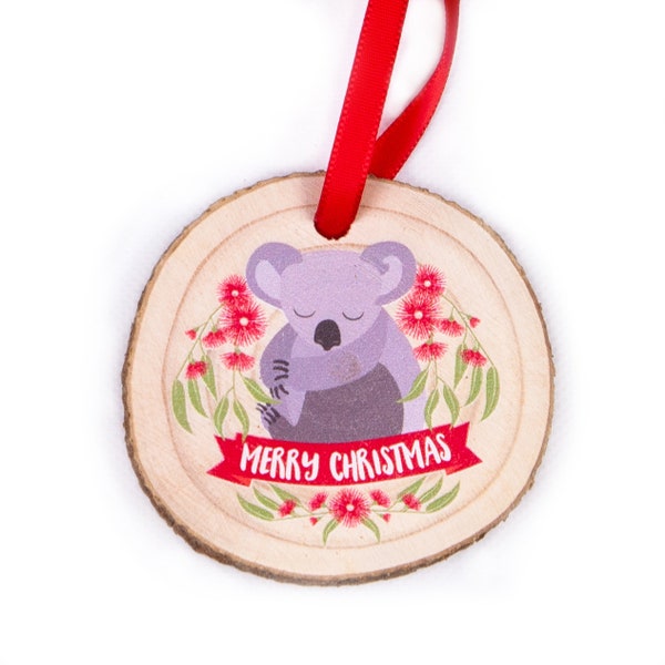 Koala Christmas Ornament • Cute Koala Ornament • Australian Animals Gift from Australia • Koala Design Christmas Tree Ornament • Aussie gift