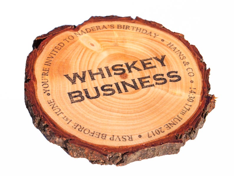 Custom Wood Slice Coasters Custom Coaster Business Logo Etsy