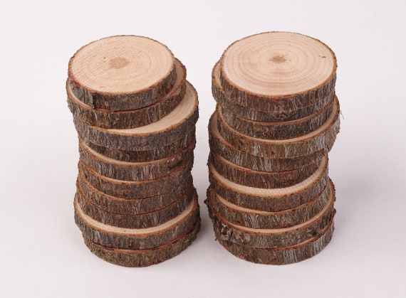 20 Pack 4 6 Cm Wood Slices 2 Inch Wood Circles Small Wood Slices